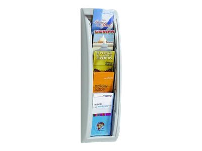 PAPERFLOW Wandprospekthalter Kompakt grau 1/3 DIN A4 5 Fächer PAPERFLOW Wandprospekthalter Kompakt grau 1/3 DIN A4 5 Fächer