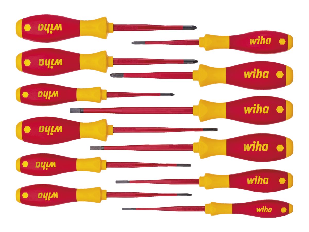 Wiha SchraubendreherSet SoftFinish electric slimFix gemischt 41003 12teilig