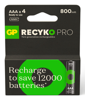 4 GP Akkus ReCyko+ PRO Micro AAA 800 mAh