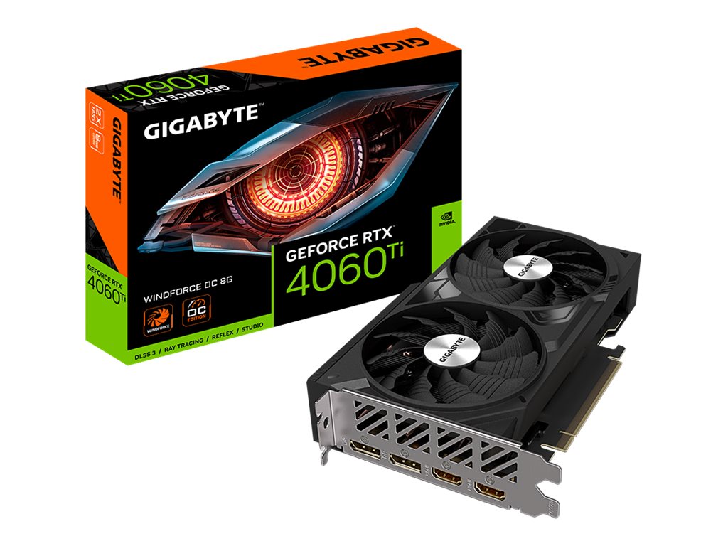 GIGABYTE GeForce RTX 4060 Ti WINDFORCE OC 8GB GDDR6 2xDP 2xHDMI
