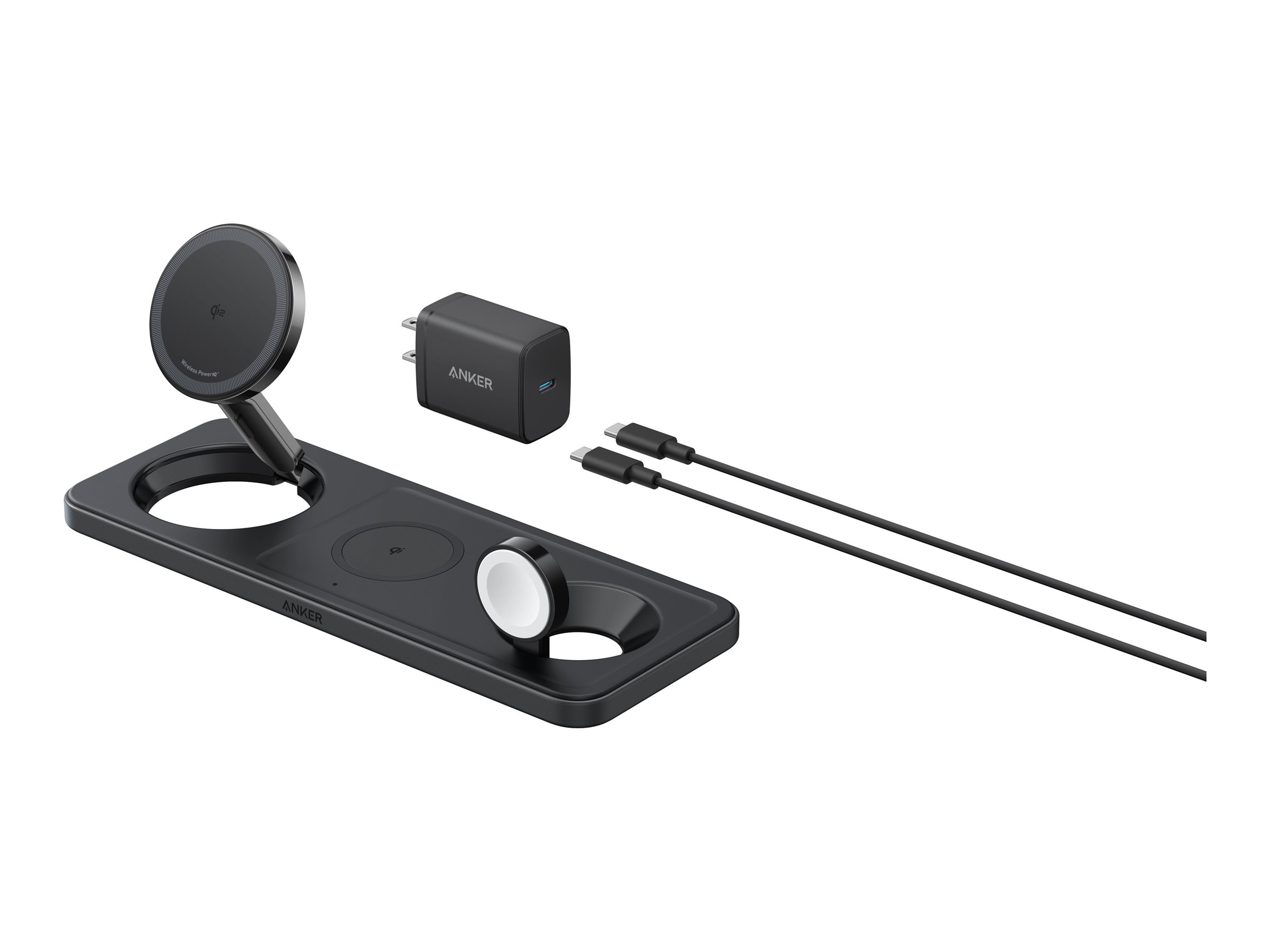 ANKER MagGo Magnetic Charger Ladegerät 15W wireless PowerIQ Pad schwarz