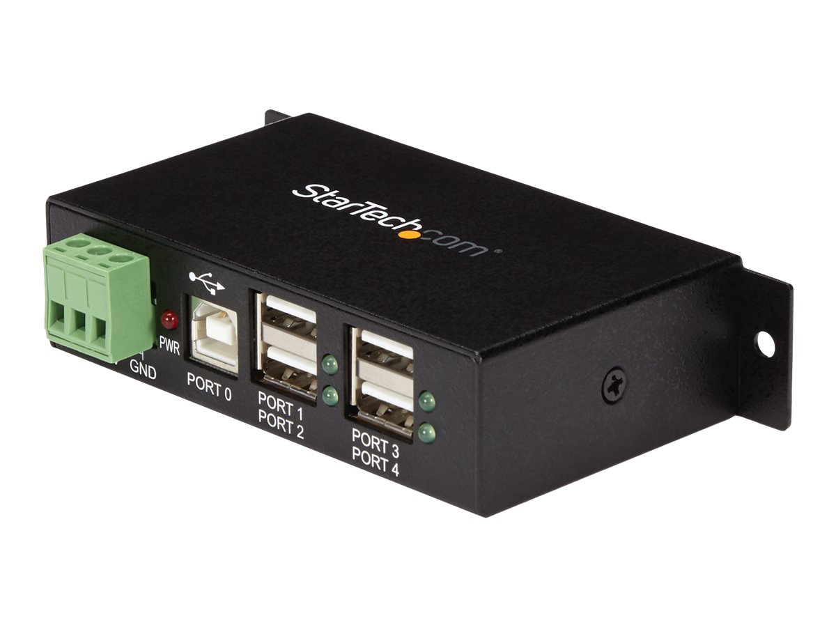 StarTech.com Rackmount USB 2.0 Hub - 4 Port Rugged Industrial USB 2.0 Hub - Hub - 4 Anschlüsse