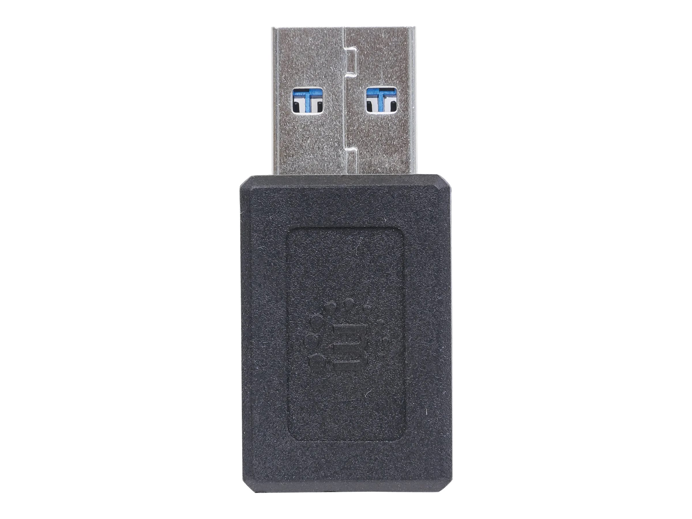 MANHATTAN USB Adapter Typ A auf Typ C USB 3.1 Gen 2 Typ A-Stecker auf Typ C-Buchse 10 Gbps schwarz