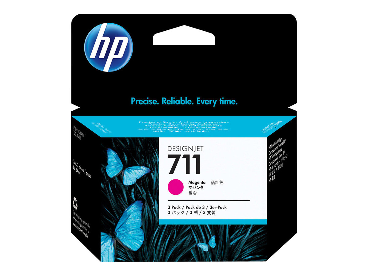 HP 711 Original Tinte magenta Standardkapazitaet 3er-Pack HP 711 Original Tinte magenta Standardkapazitaet 3er-Pack