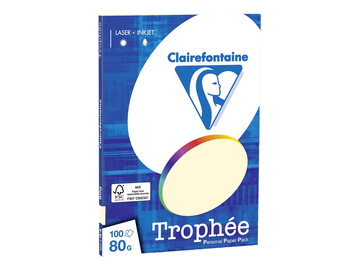 Clairefontaine Kopierpapier Trophée sand DIN A4 80 g/qm 100 Blatt Clairefontaine Kopierpapier Trophée sand DIN A4 80 g/qm 100 Blatt