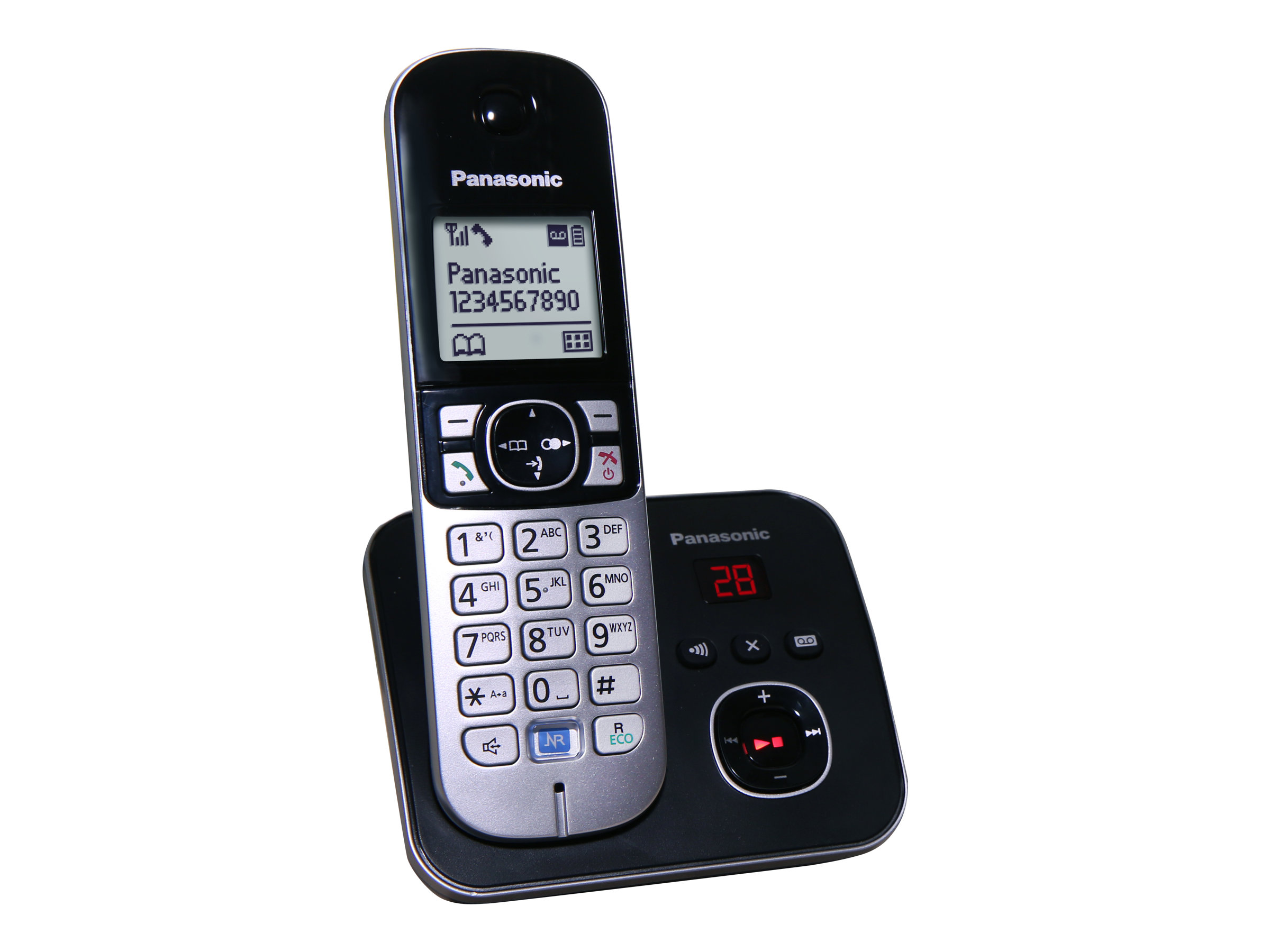 Panasonic KX-TG6821GB Schnurloses Telefon mit Anrufbeantworter schwarz-silber Panasonic KX-TG6821GB Schnurloses Telefon mit Anrufbeantworter schwarz-silber