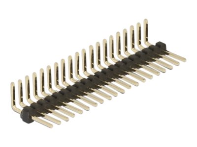 Delock Stiftleiste 20 Pin, Rastermass 1,27 mm, 1-reihig, gewinkelt, 5 Stueck Delock Stiftleiste 20 Pin, Rastermass 1,27 mm, 1-reihig, gewinkelt, 5 Stueck