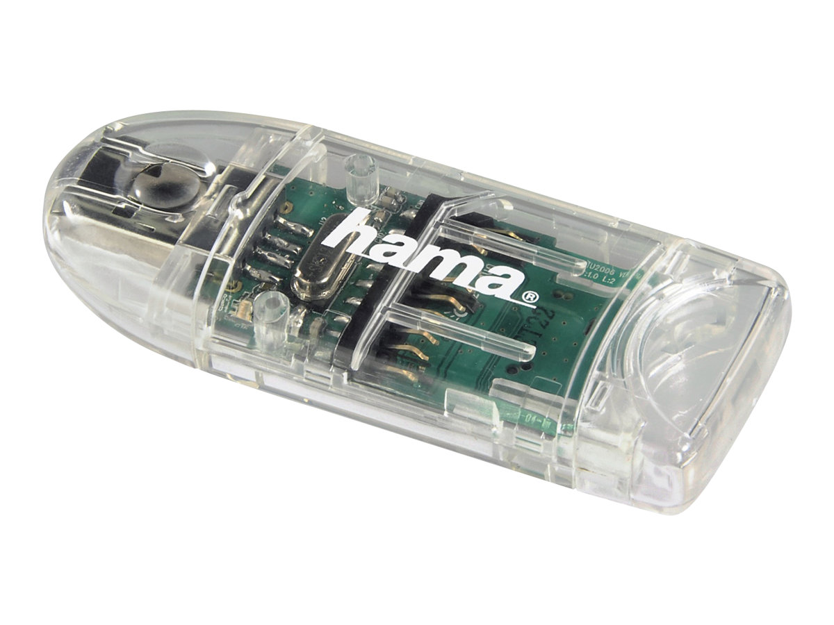 hama 8in1 Multi-microSD, SD-Kartenleser transparent