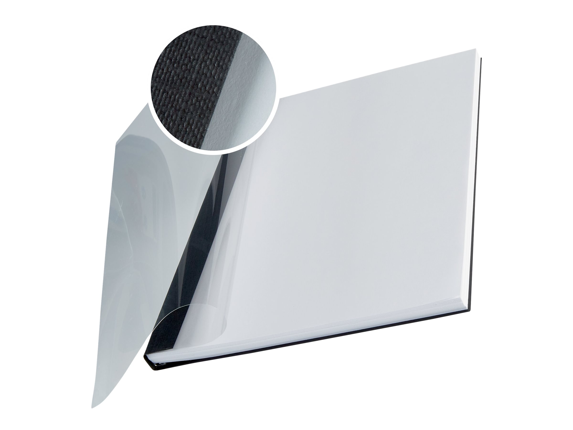 LEITZ Buchbindemappen schwarz Softcover fuer 71 105 Blatt DIN A4, 10 St