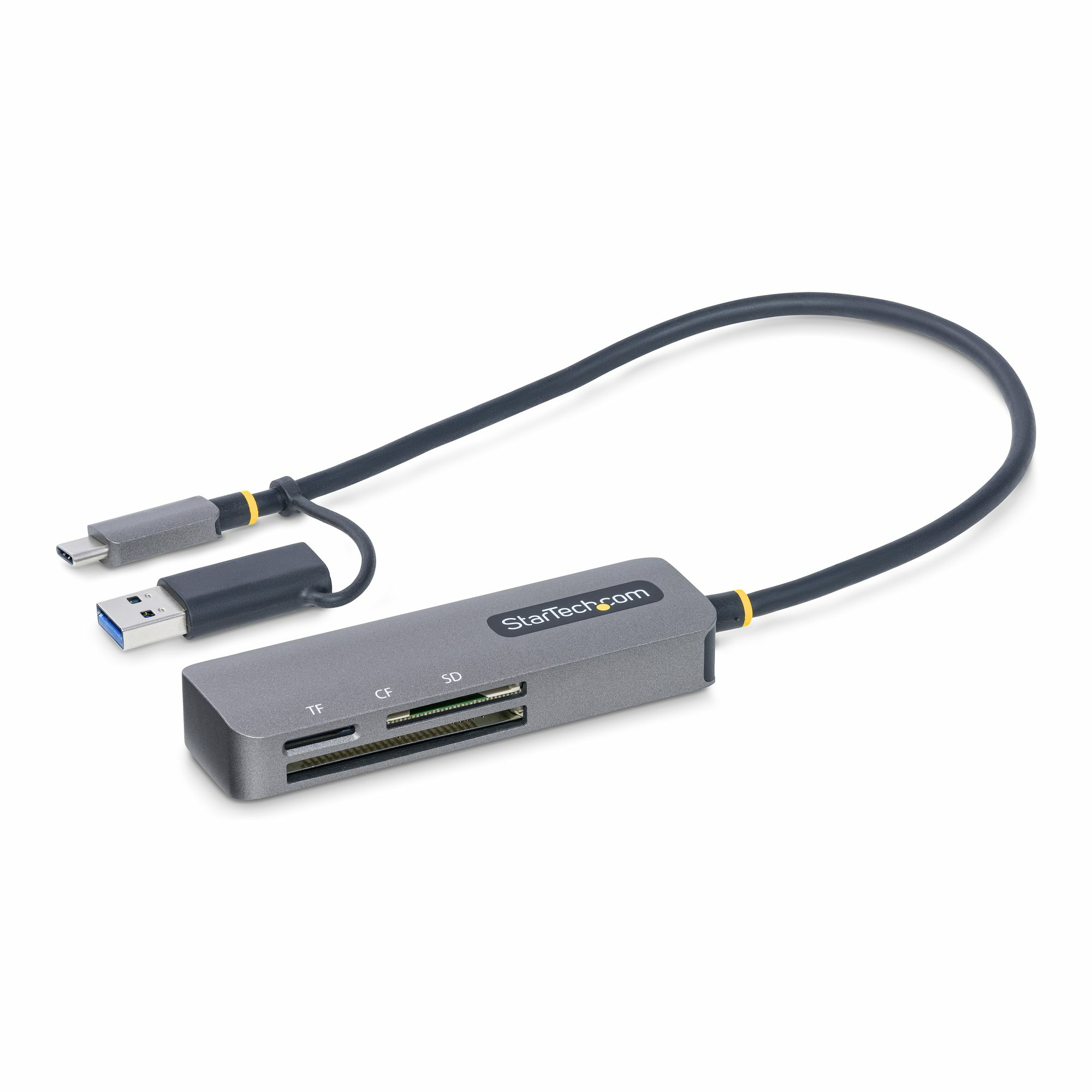 STARTECHCOM USB 30multikartenleser SDmicroSDCF USBC Kartenleser mit USBA Adapter Externer Kartenlesegerät