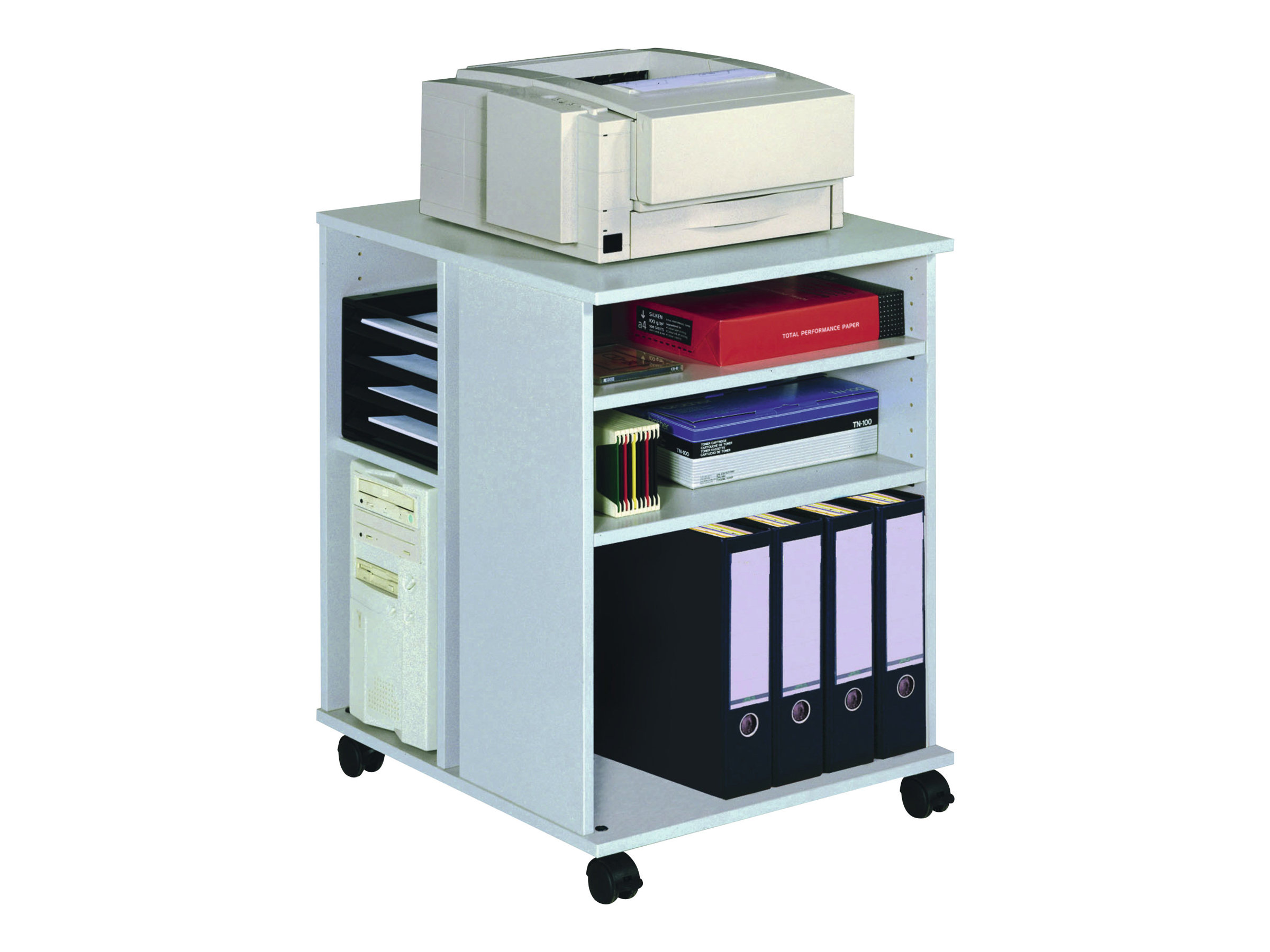 DURABLE Buerowagen grau 3 Ebenen 52,8 x 59,2 x 74,8 cm DURABLE Buerowagen grau 3 Ebenen 52,8 x 59,2 x 74,8 cm