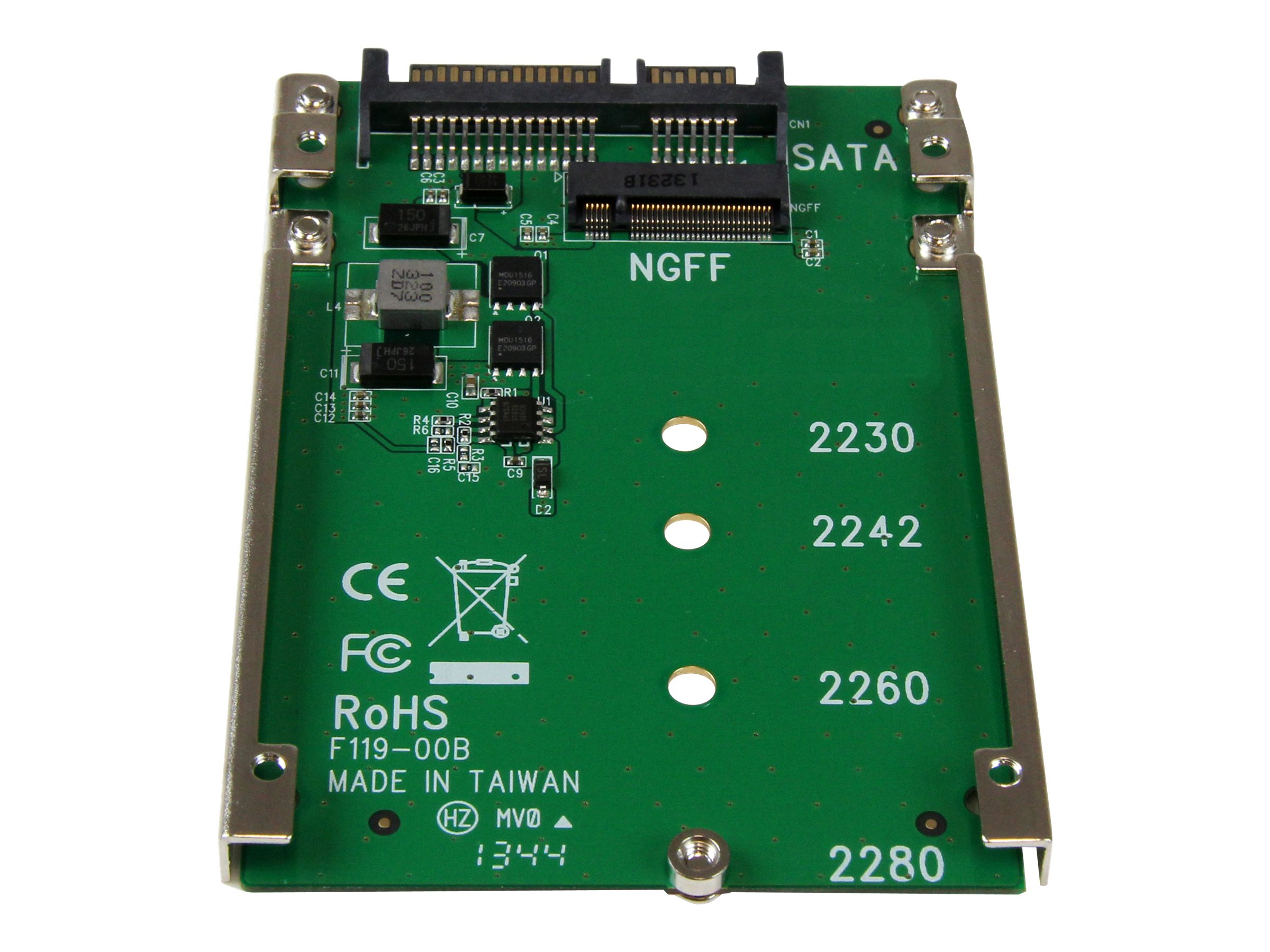 StarTech.com M.2 SSD auf 2.5 Zoll SATA Adapter / Konverter - NGFF auf SATAIII Adapter Karte - Speicher-Controller - SATA 6Gb/s - SATA 6Gb/s
