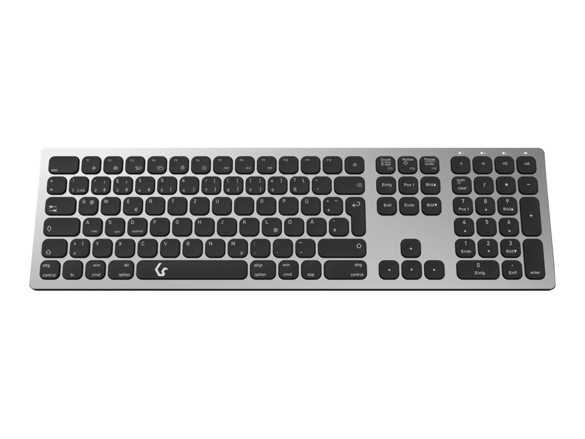 RaidSonic ICY BOX® KSK-8023BTRF Tastatur kabellos silber