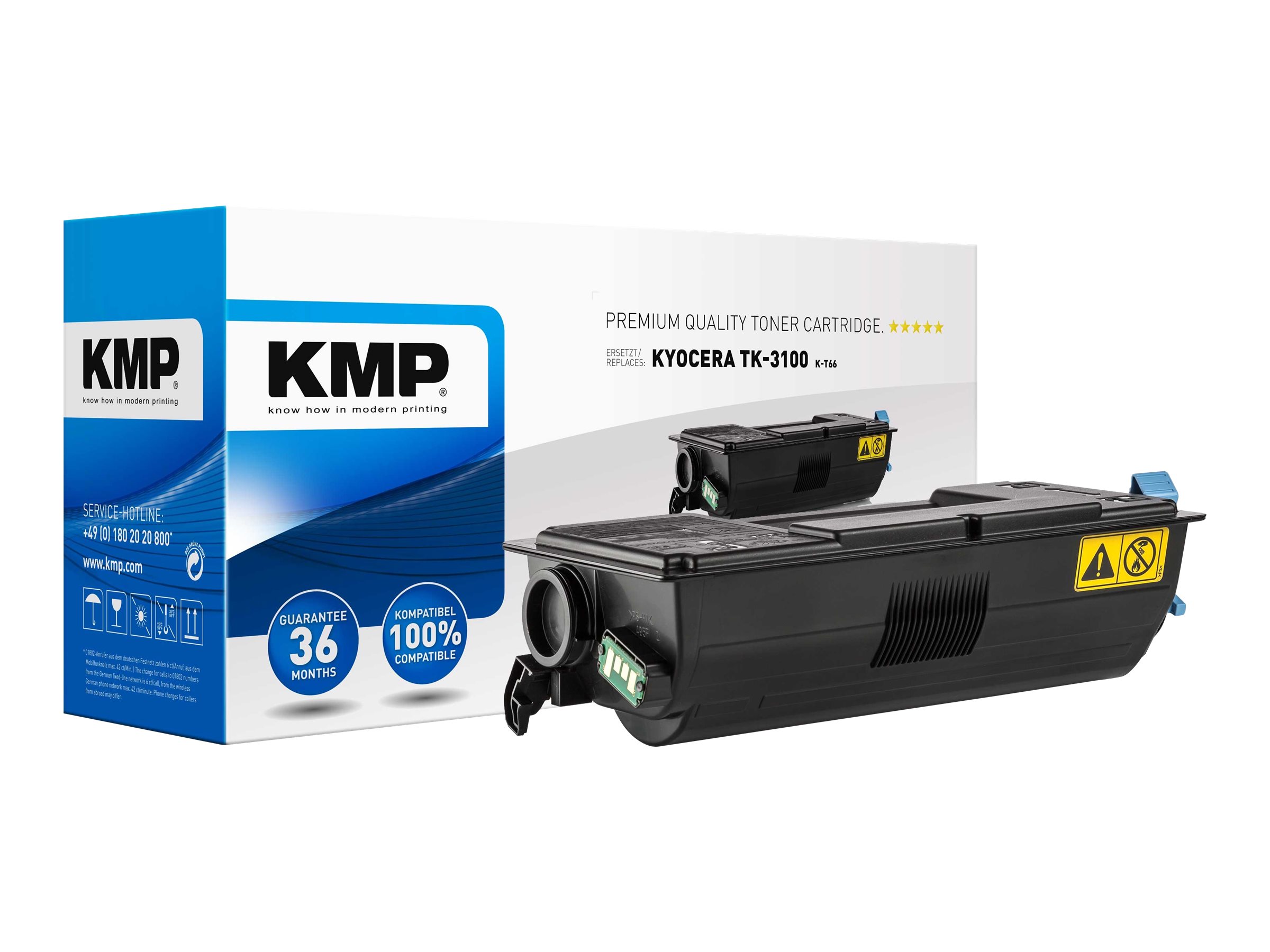 KMP K-T66 schwarz Toner kompatibel zu KYOCERA TK-3100 KMP K-T66 schwarz Toner kompatibel zu KYOCERA TK-3100