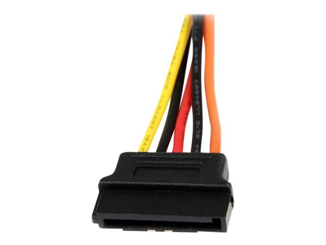 StarTech.com SATA Y-Strom-Adapterkabel mit Verriegelungs Clip 15cm - S-ATA Y Splitter Stromkabel St/Bu - Serial ATA 15pin Y-Adapter - Netz-Splitter - 15.24 cm