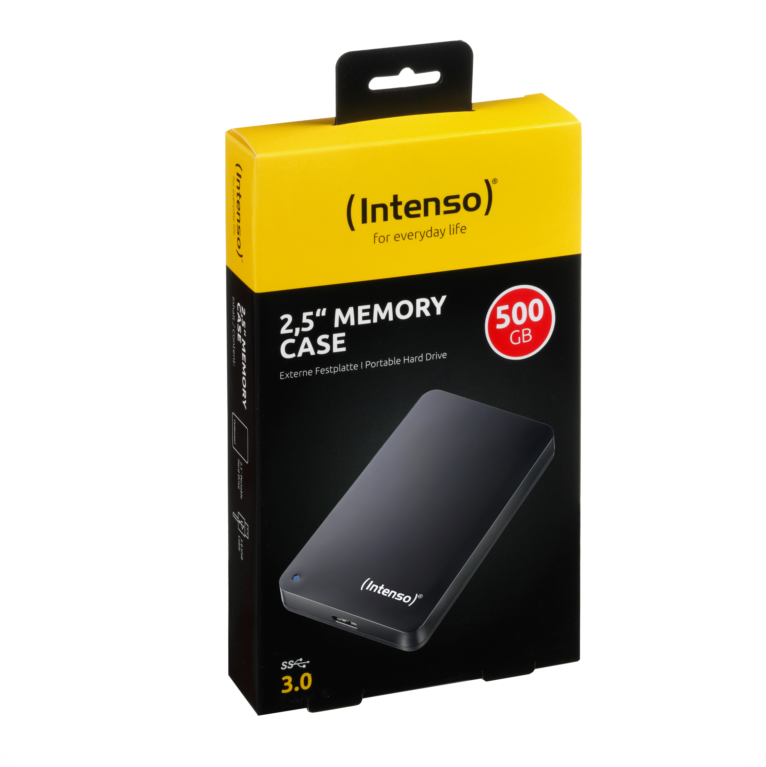 500GB Ext. Festplatte Memory Case USB 3.0 2,5 Schwarz