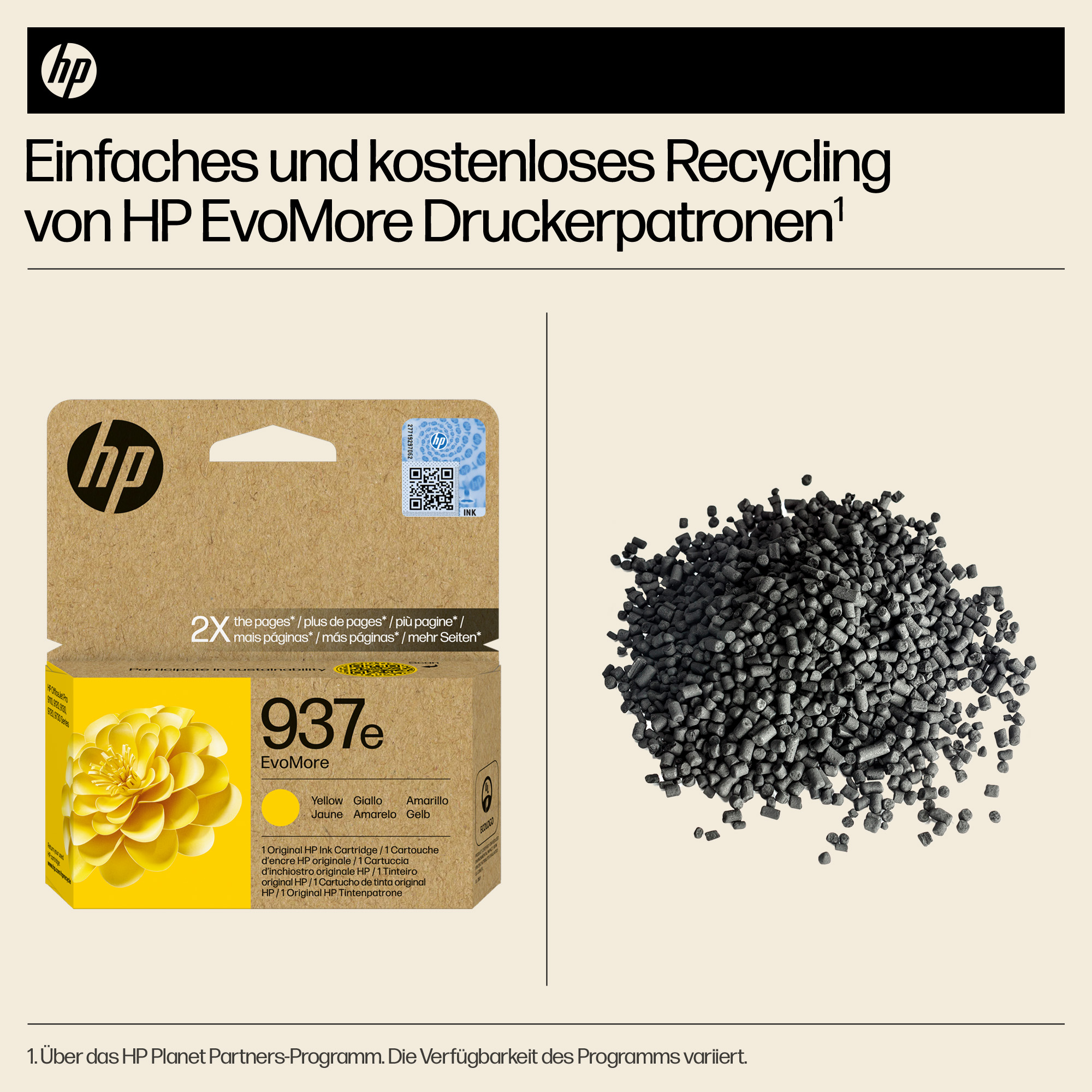 HP 937e4S6W8NE gelb Druckerpatrone