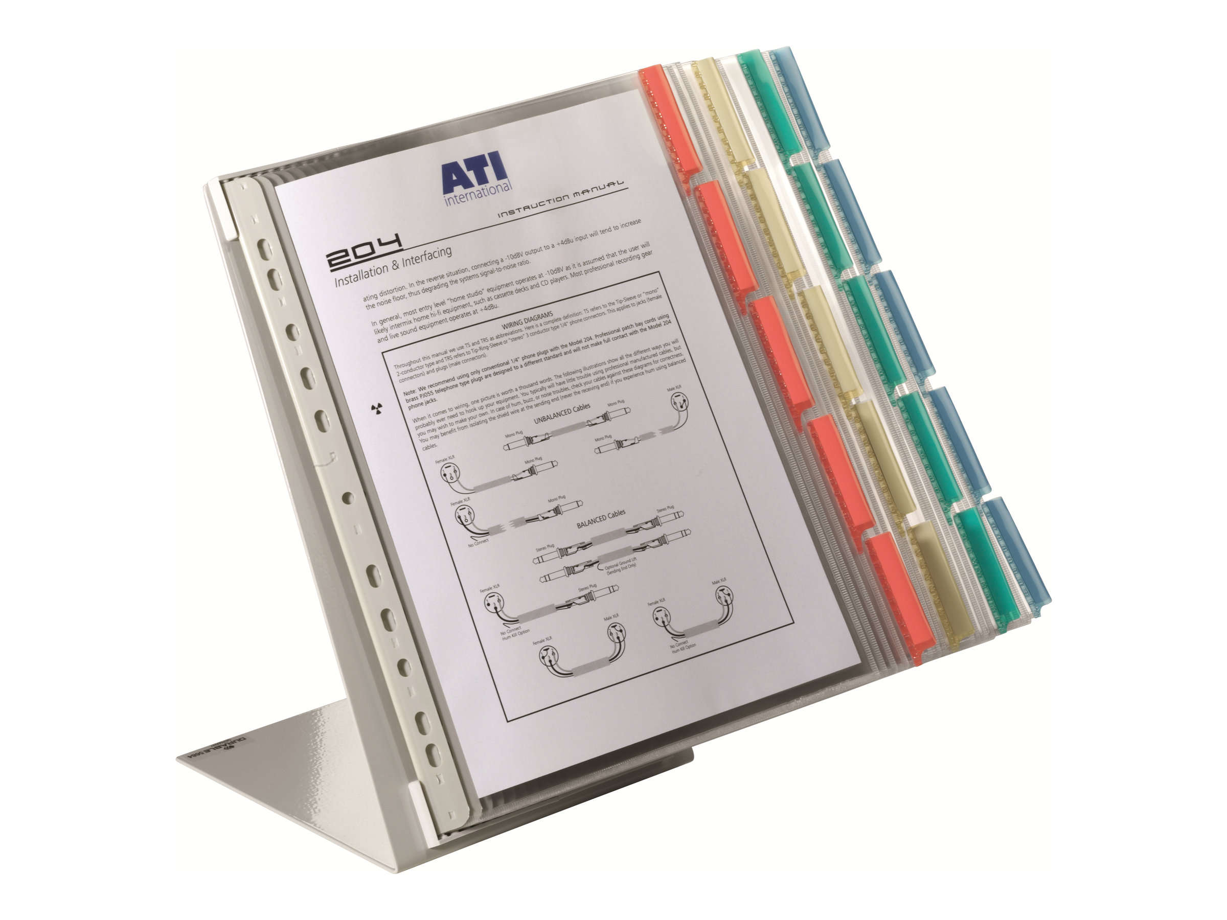 DURABLE Sichttafelsystem Tischstaender 568800 DIN A4 farbsortiert mit 20 St. Sichttafeln
