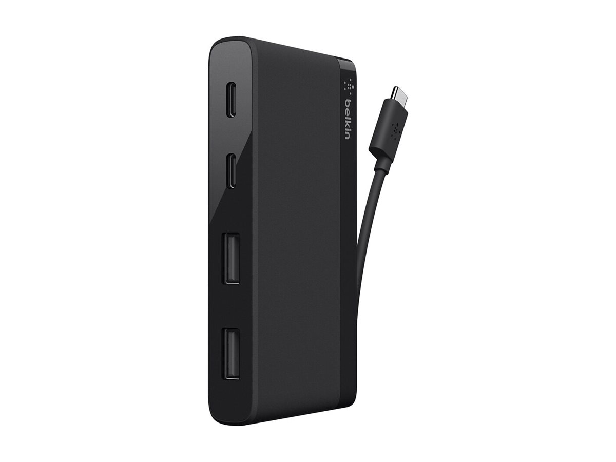 4-Port USB-C Travel Hub (2x USB A, 2x USB C), schwarz 4-Port USB-C Travel Hub (2x USB A, 2x USB C), schwarz