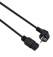 helos Netzanschlusskabel, Schutzkontaktstecker 90° auf C19, schwarz, 3,0m helos Netzanschlusskabel, Schutzkontaktstecker 90° auf C19, schwarz, 3,0m