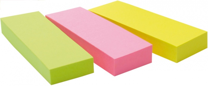 3M Post-it 671-3 farbsortiert 25 x 76 mm 300 Blatt