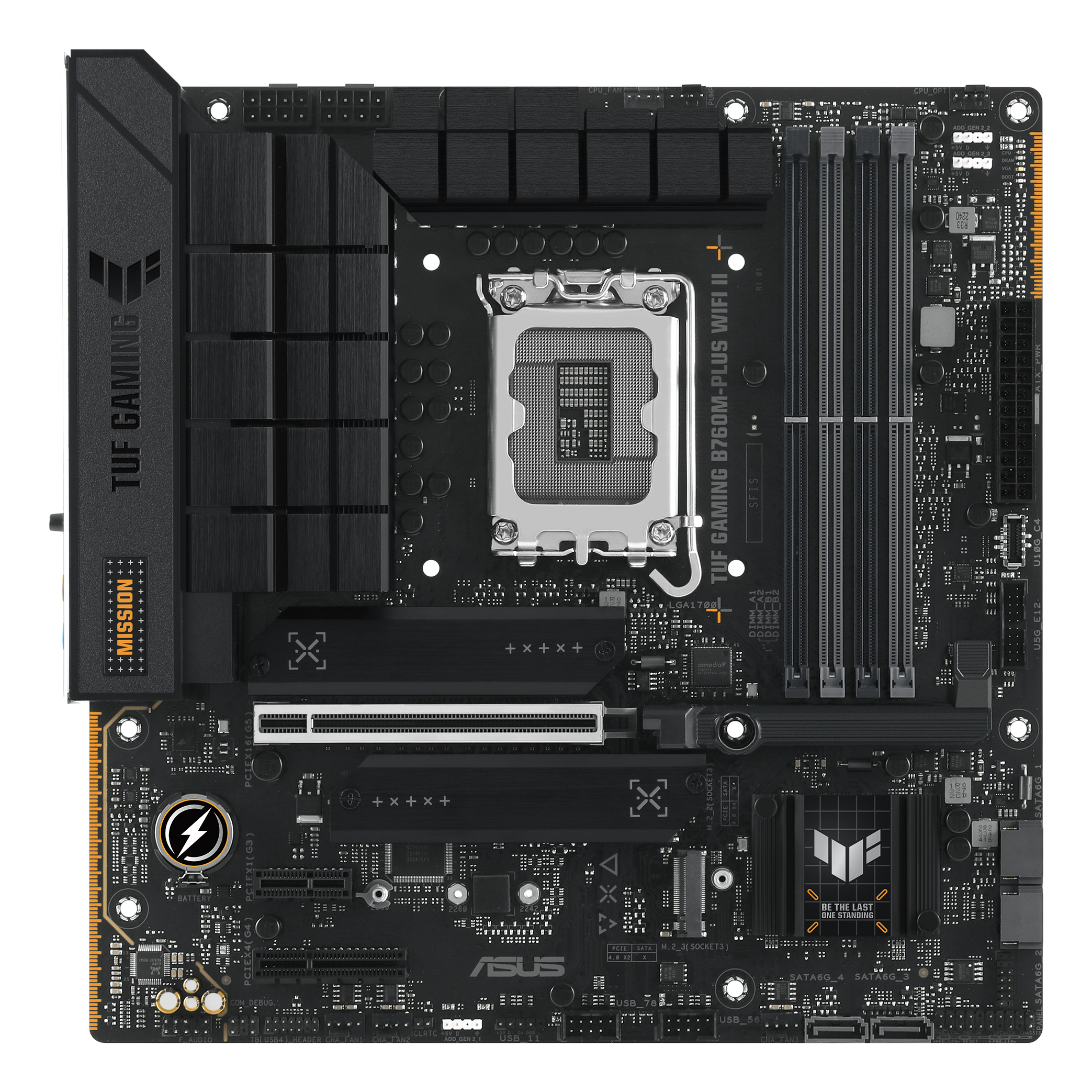 ASUS TUF GAMING B760MPLUS WIFI II LGA 1700 4xDDR5 microATX 4xSATA MB 1xHDMI 1xDP 3xM2