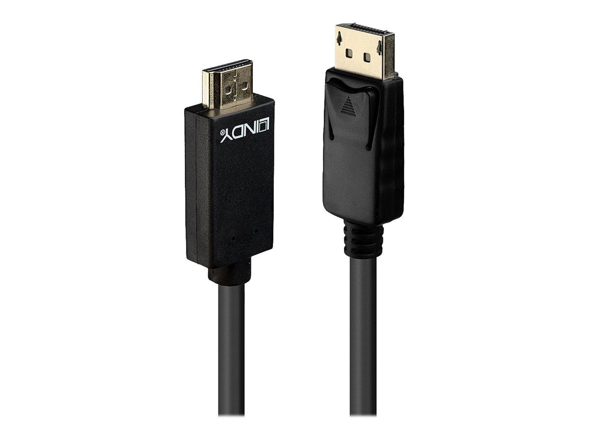 LINDY Kabel DisplayPort/HDMI 4K30 DP: passiv 3m DP Stecker an HDMI Stecker LINDY Kabel DisplayPort/HDMI 4K30 DP: passiv 3m DP Stecker an HDMI Stecker