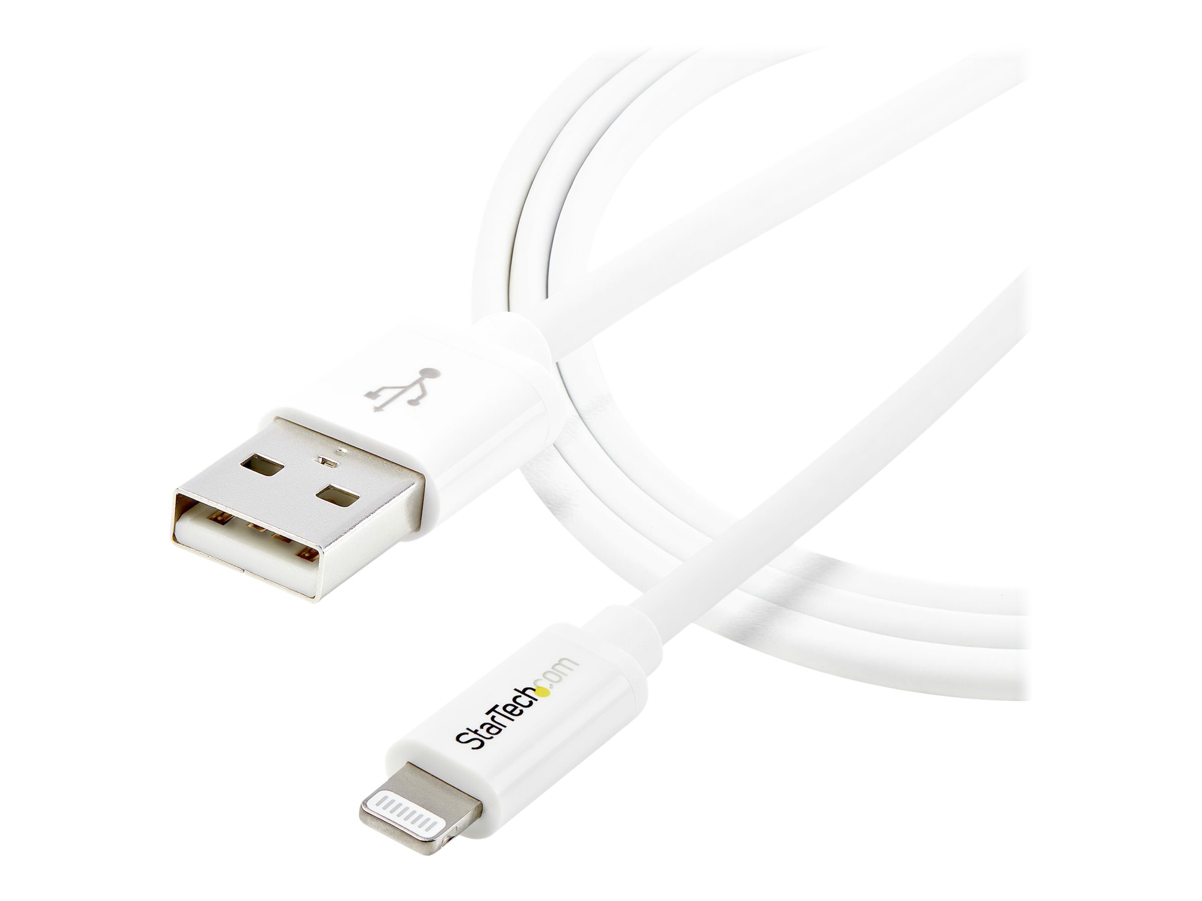 StarTech.com 1m Apple 8 Pin Lightning Connector auf USB Kabel - Weiß - USB Kabel für iPhone / iPod / iPad - Ladekabel / Datenkabel - Lightning-Kabel - Lightning / USB - 1 m