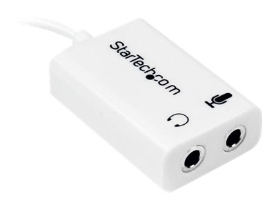 STARTECHCOM 35mm 4 Position to 2x 3 Position 35mm Headset Splitter Adapter MF White
