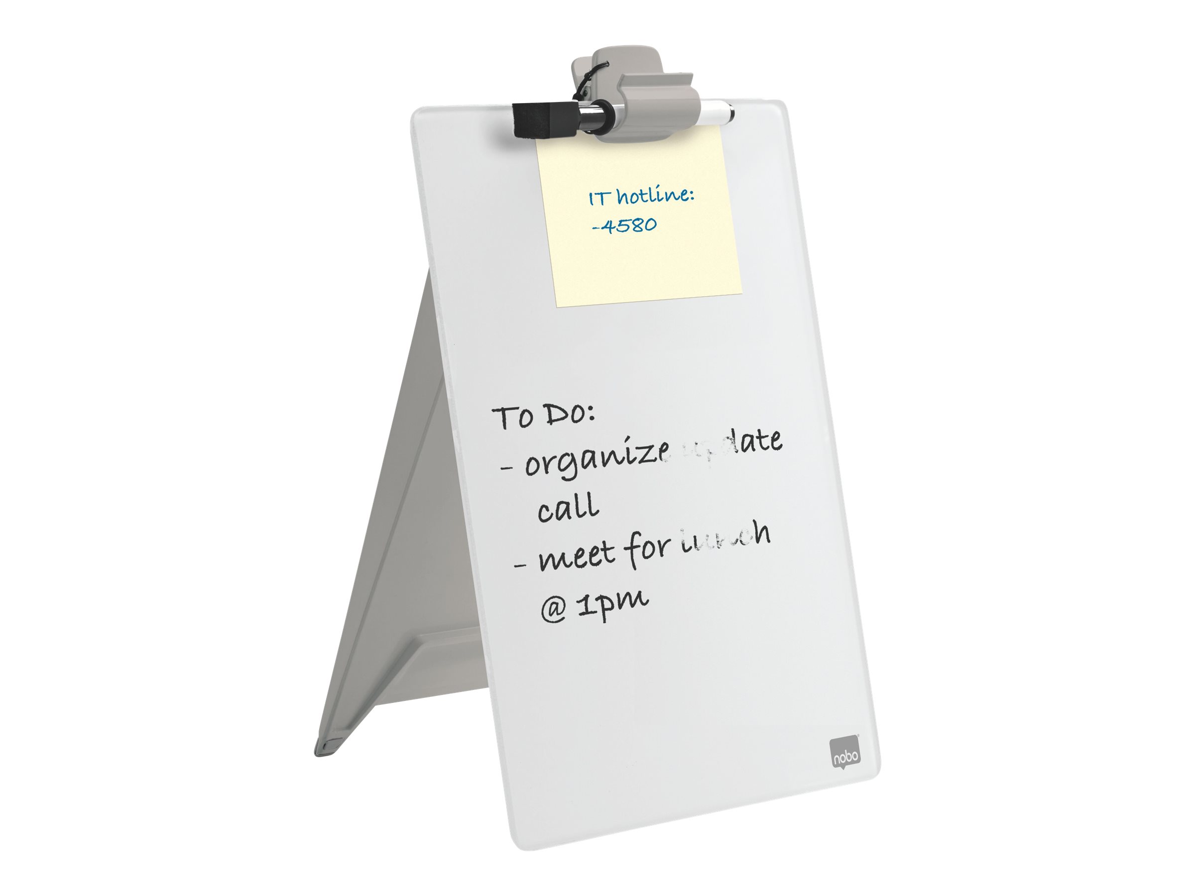 Nobo Diamond Whiteboard Desktop 21,6 x 29,7 cm brillant weiß Glas