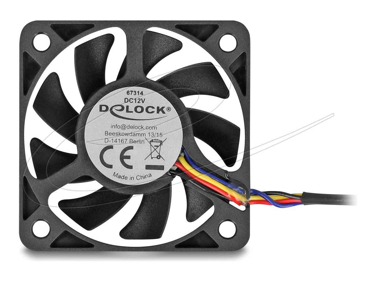 DELOCK Axiallufter 12 V DC 50 x 50 x 10mm schwarz