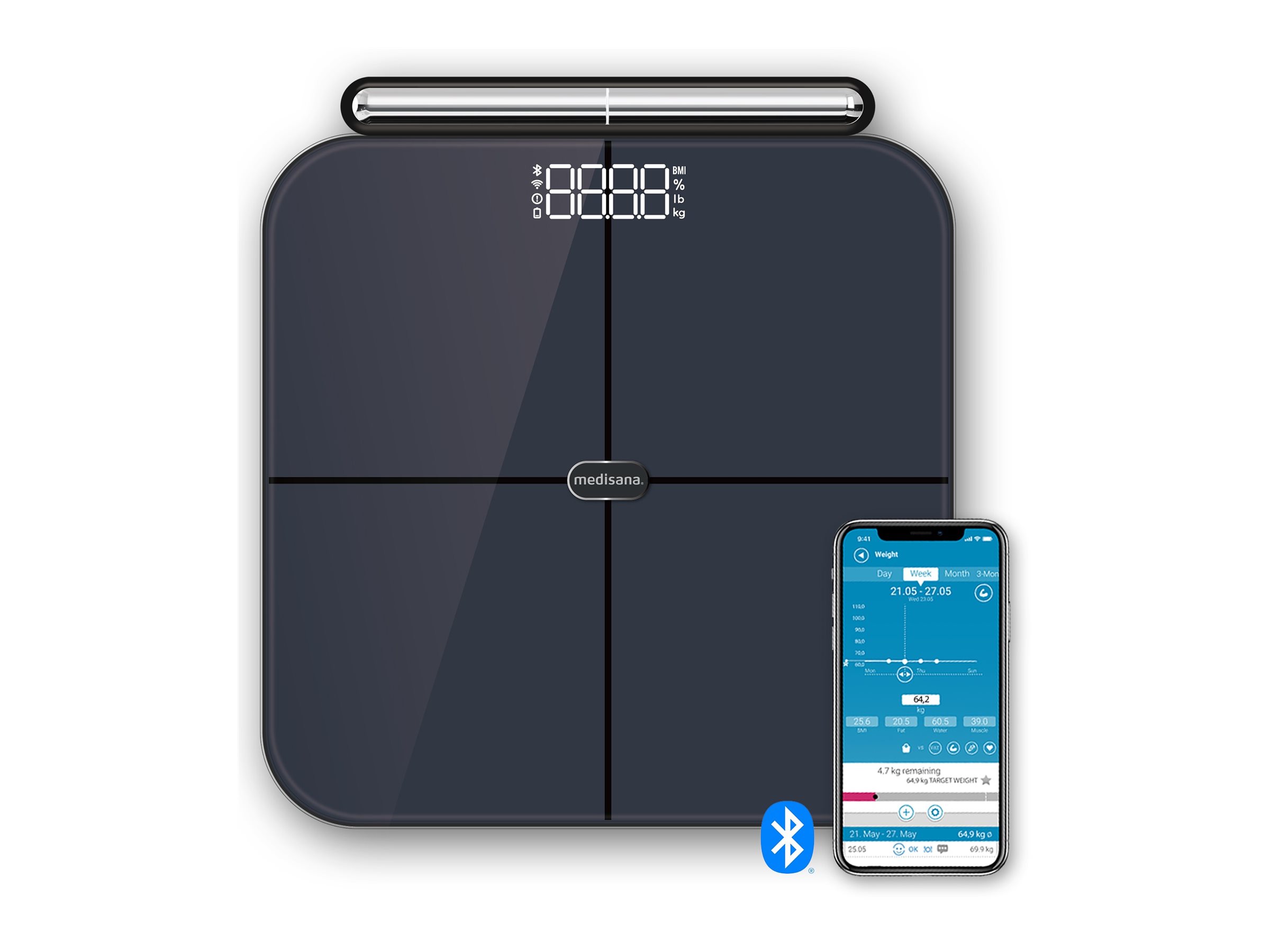 Medisana BS 850 connect schwarz max. 180,0 kg