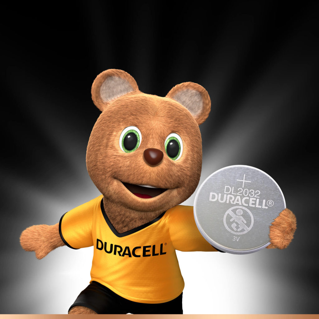 DURACELL Knopfzellen CR2032 Lithium 3,0 V, 4 St
