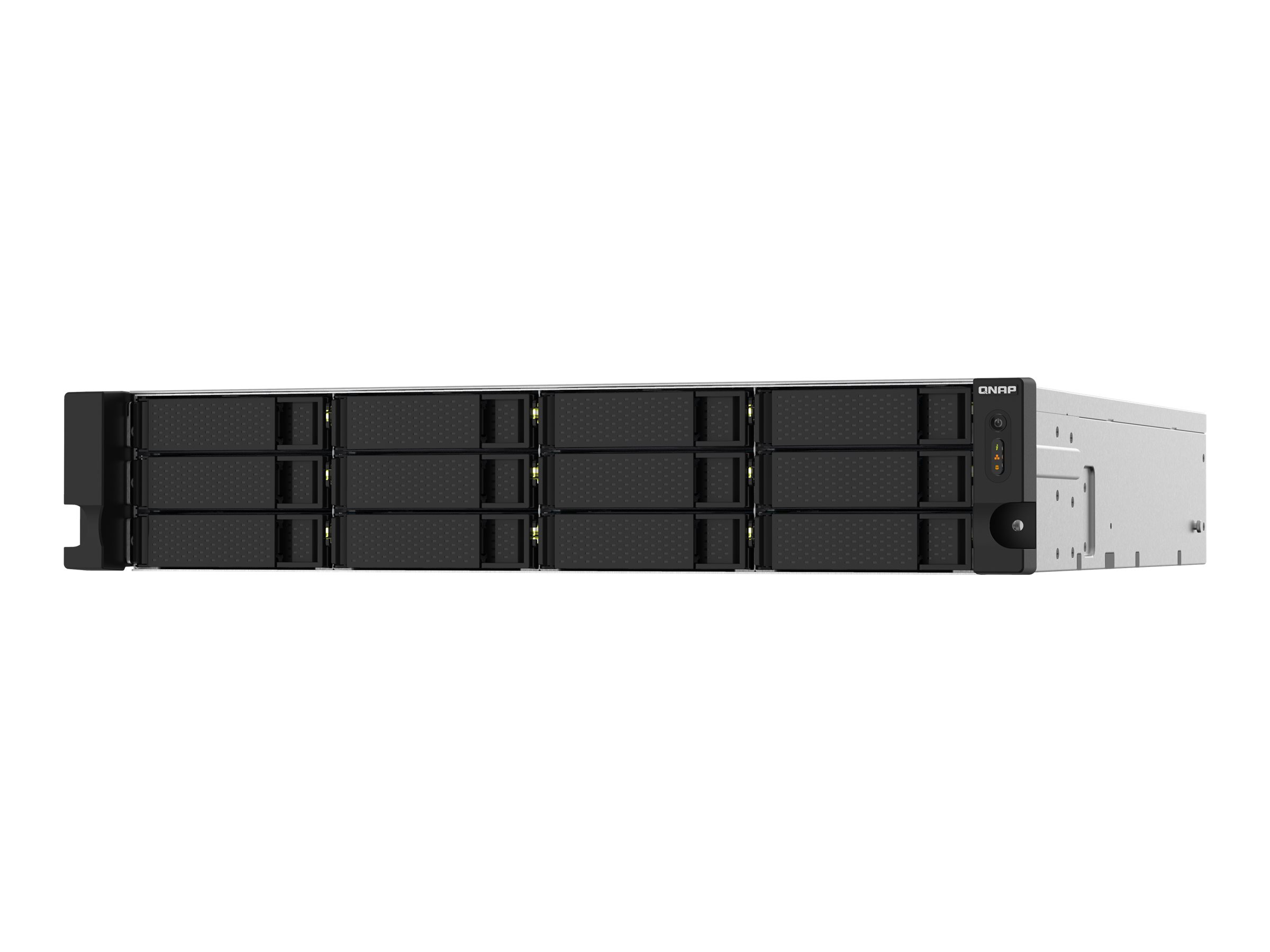 QNAP TS-1232PXU-RP-4G 12-Bay rackmount NAS AL324 4GB DDR4 UDIMM RAM SATA 6Gb/s 2x 10GbE SFP+ 2x 2.5GbE 1x PCIe Gen2 x2 slot 250W