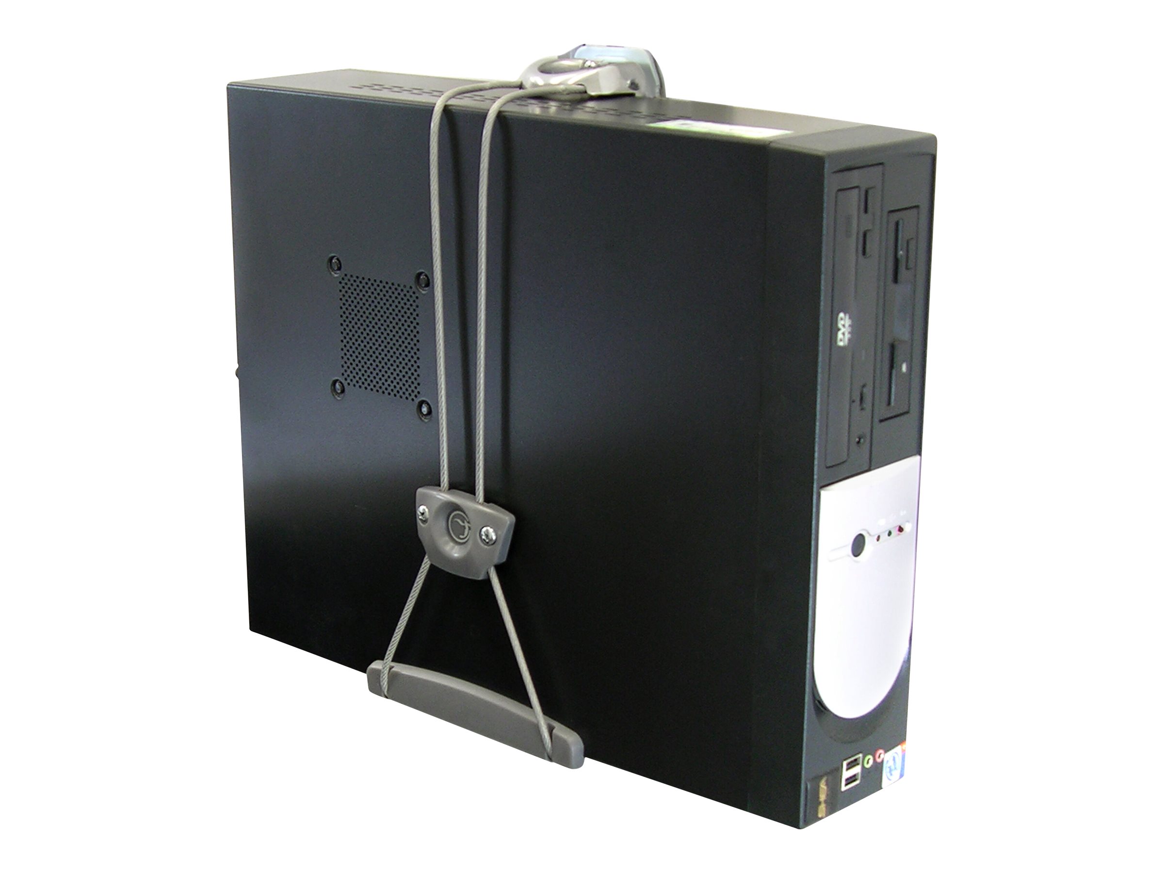 ERGOTRON Universal CPU Halter grau groessenverstellbar minimum 239x66mm maximum 457x216mm bis 22,7kg.