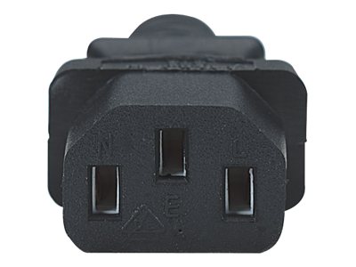 MANHATTAN Stromkabel Kaltgeraete Stecker IEC 60320 C13 10 A / 250 V 3-pol. zu Schutzkontaktstecker CEE 7 16 A / 250 V 1,8m