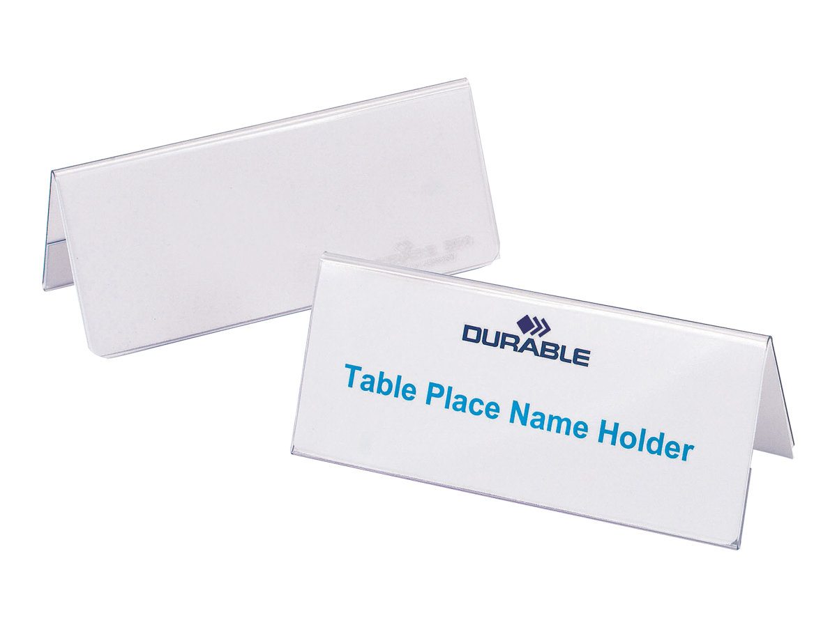 DURABLE Tischnamensschilder 8050-19 transparent 15,0 x 6,1 cm, 25 St.