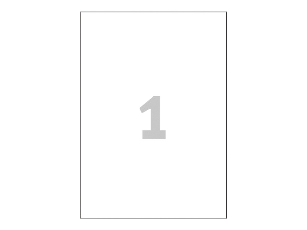 100 AVERY Zweckform Etiketten 3478 weiÃ 210,0 x 297,0 mm