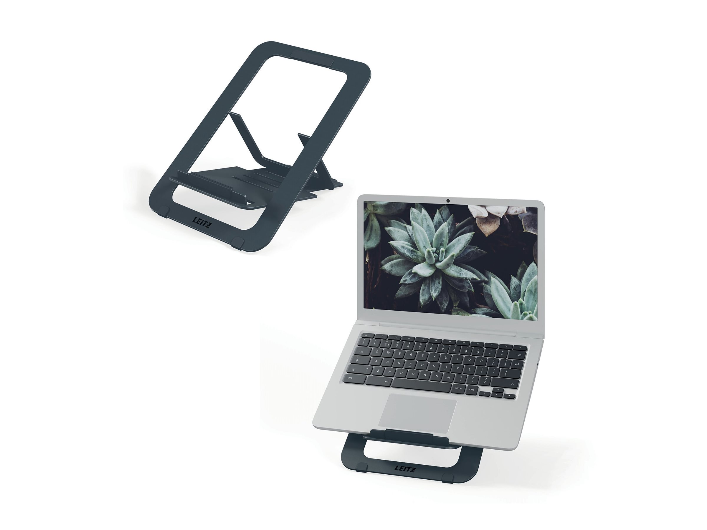 LEITZ Notebook-Staender Ergo Ultraflach dunkelgrau LEITZ Notebook-Staender Ergo Ultraflach dunkelgrau