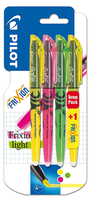 Pilot FriXion Light Textmarker farbsortiert 4 Stück Gelb Grün Pink