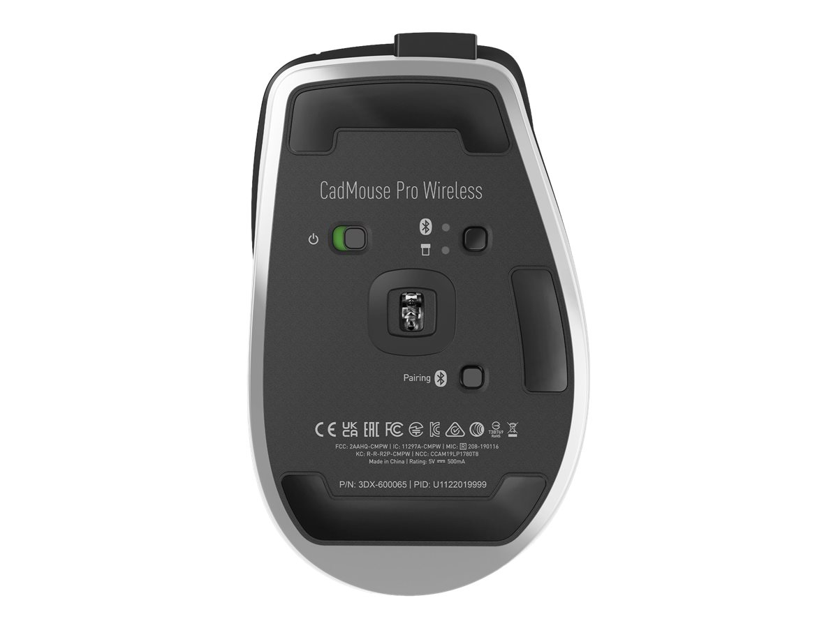 3Dconnexion CadMouse Pro Wireless - Maus - ergonomisch - 7 Tasten - kabellos - Bluetooth, 2.4 GHz - kabelloser Empfänger (USB)