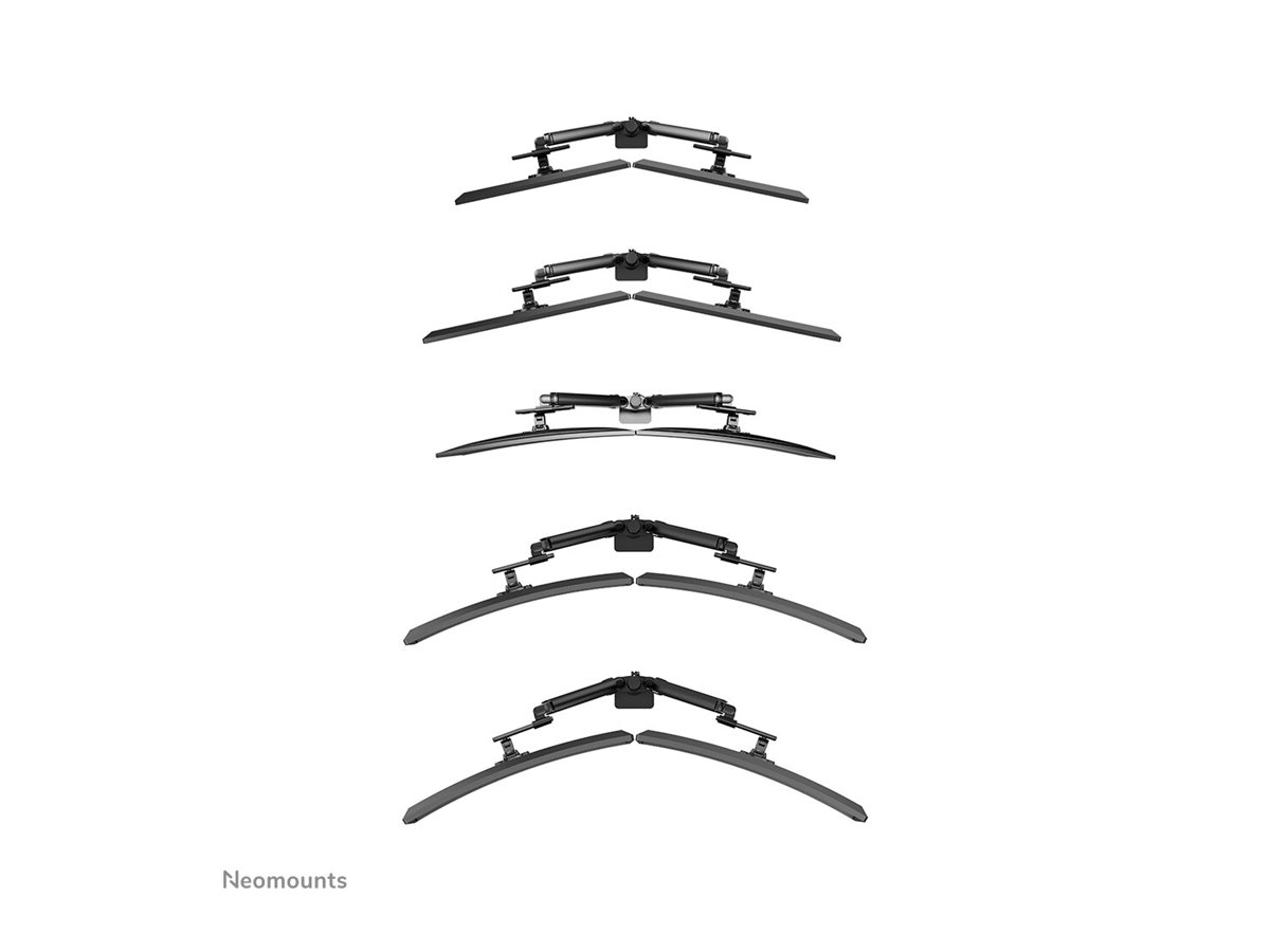 NEOMOUNTS Next One SL Desk Mount double display sliding VESA topfix clamp/grommet black NEOMOUNTS Next One SL Desk Mount double display sliding VESA topfix clamp/grommet black