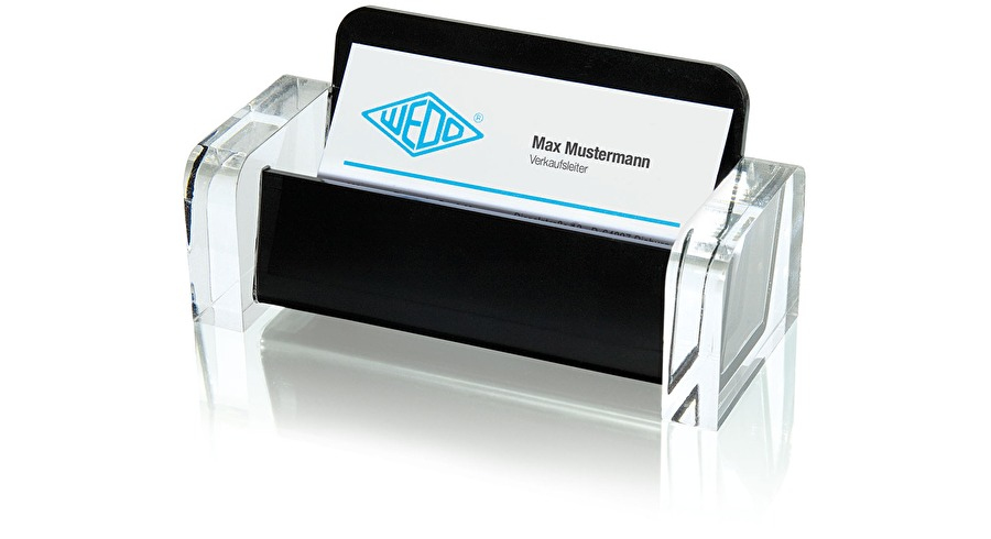 WEDO Visitenkartenhalter Acryl Exklusiv glasklar, für bis zu 70 Visitenkarten WEDO Visitenkartenhalter Acryl Exklusiv glasklar, für bis zu 70 Visitenkarten