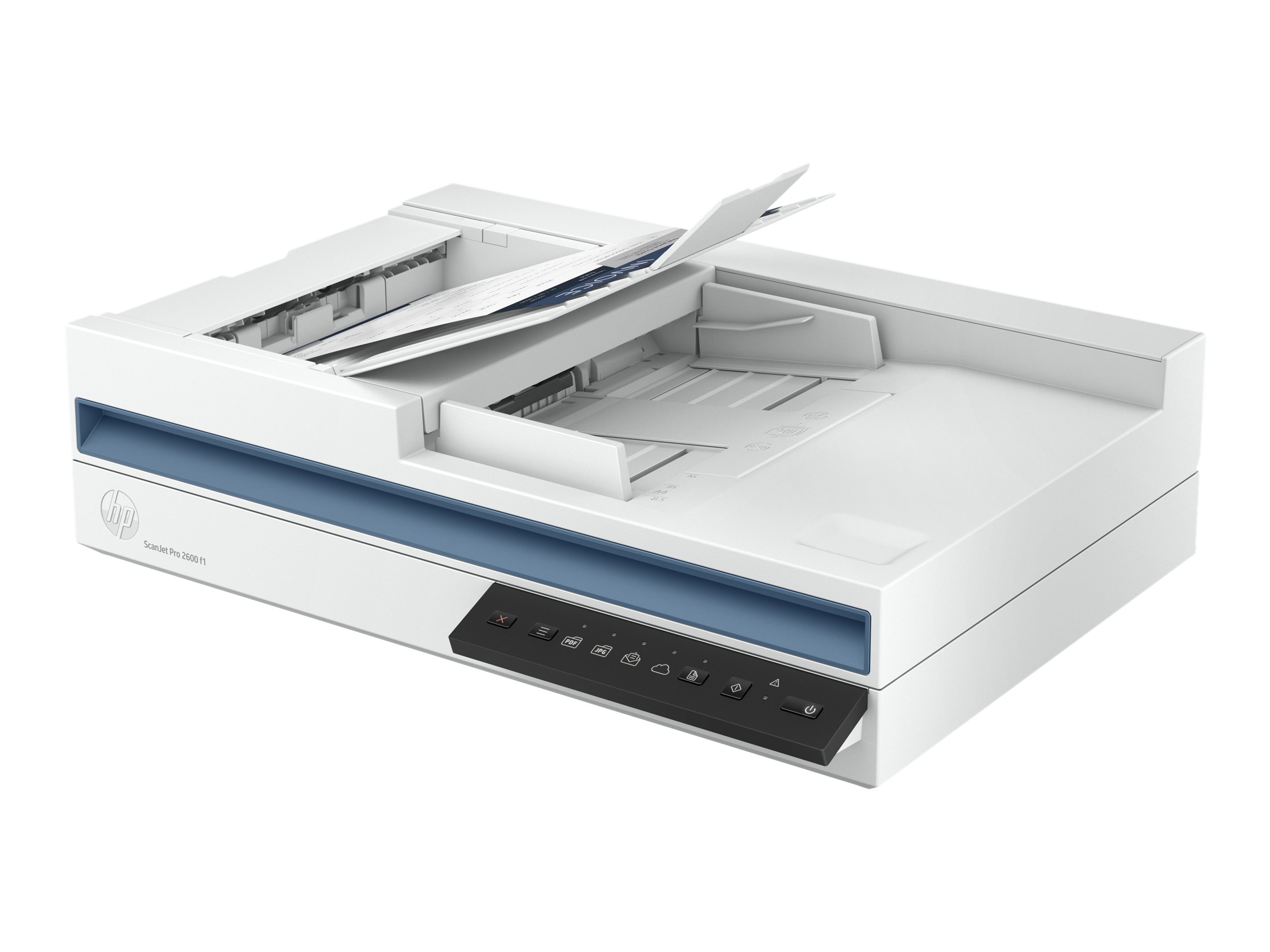 HP Scanjet Pro 2600 f1 Document scanner CMOS CIS Duplex A4 1200dpix1200dpi 25ppm mono 25ppm colour ADF 60sheets 1500scans USB