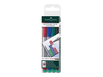 FABER-CASTELL MULTIMARK Folienstifte-Set farbsortiert non-permanent 4 St. FABER-CASTELL MULTIMARK Folienstifte-Set farbsortiert non-permanent 4 St.