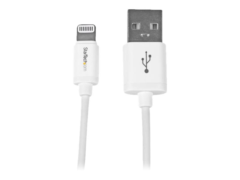 StarTech.com 1m Apple 8 Pin Lightning Connector auf USB Kabel - Weiß - USB Kabel für iPhone / iPod / iPad - Ladekabel / Datenkabel - Lightning-Kabel - Lightning / USB - 1 m