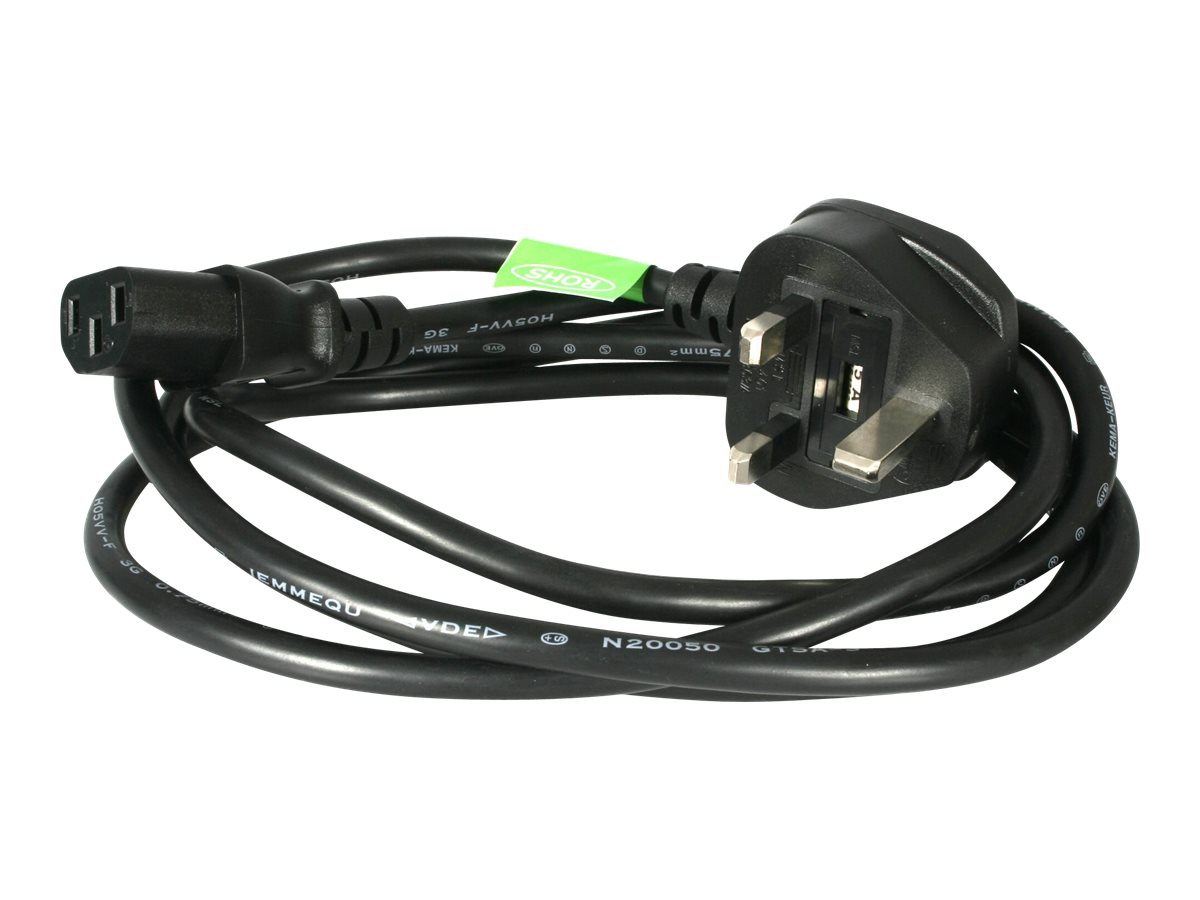 STARTECH.COM 6ft 1,8m UK Computer Power Cable 18AWG BS 1363 to C13 10A 250V Black Replacement AC Power Cord Kettle Lead / UK