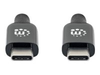 MANHATTAN USB 3.2 Gen 2 Aktives Typ-C Kabel 2x USB-C Stecker  5 m SuperSpeed+ USB 10 Gbit/s 60 W / 3 A vergoldete Kontakte schwarz