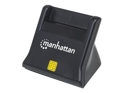 MANHATTAN USB-/SIM-Kartenlesegeraet mit Standfuss USB-Smartcard USB 2.0 Kontaktlesegeraet schwarz MANHATTAN USB-/SIM-Kartenlesegeraet mit Standfuss USB-Smartcard USB 2.0 Kontaktlesegeraet schwarz