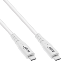 INLINE USB4 Kabel USB-C Stecker Stecker PD 240W 8K60Hz TPE weiss 2m INLINE USB4 Kabel USB-C Stecker Stecker PD 240W 8K60Hz TPE weiss 2m